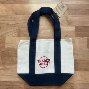 Trader Joe's Mini  Navy Canvas Tote Bag